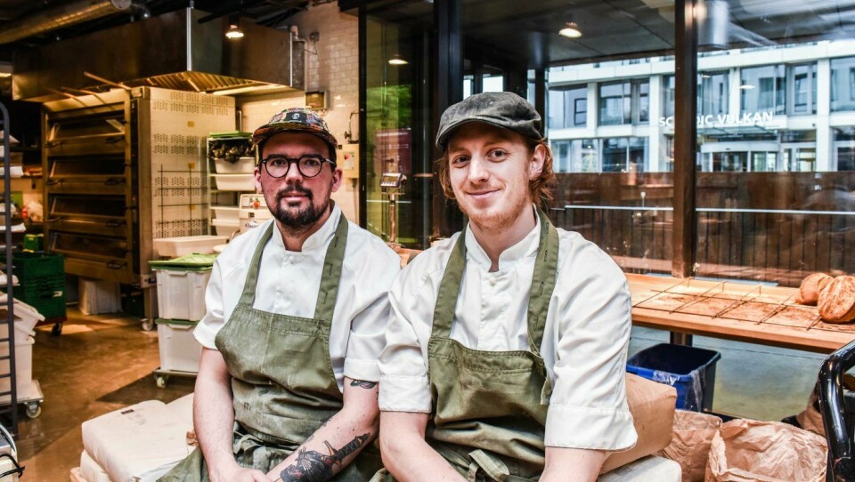 Pontus Sven Blomberg (t.h.) og Oscar Karlsson er begge lidenskapelig opptatt av baking og jobber sammen på nystartede Handwerk.