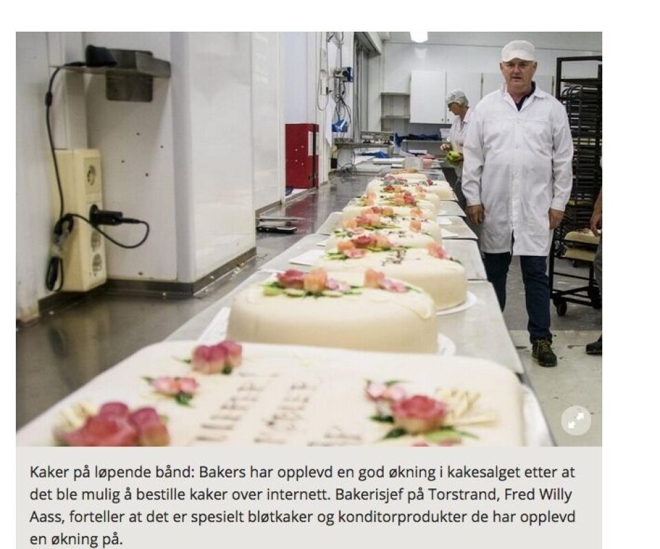 Økt kakesalg ga vekst i antall arbeidsplasser