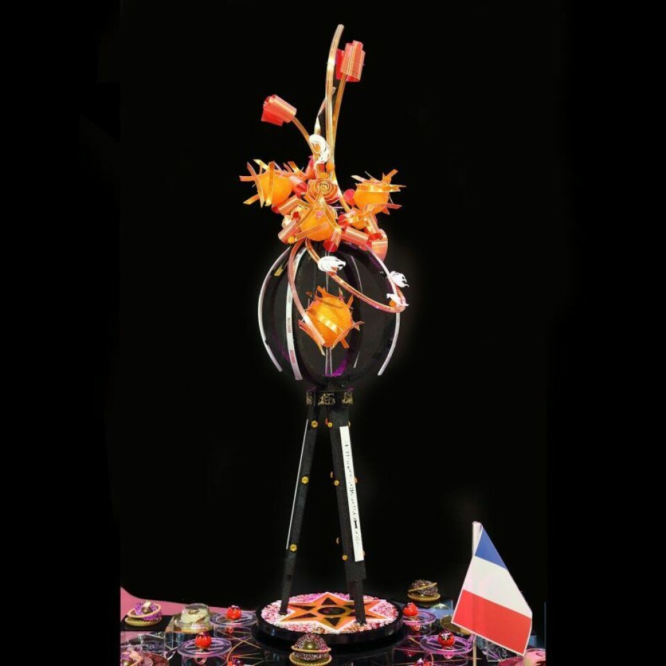 Astrologi var tema for årets Pastry Queen-konkurranse, og dette er skulpturen til den franske vinneren.