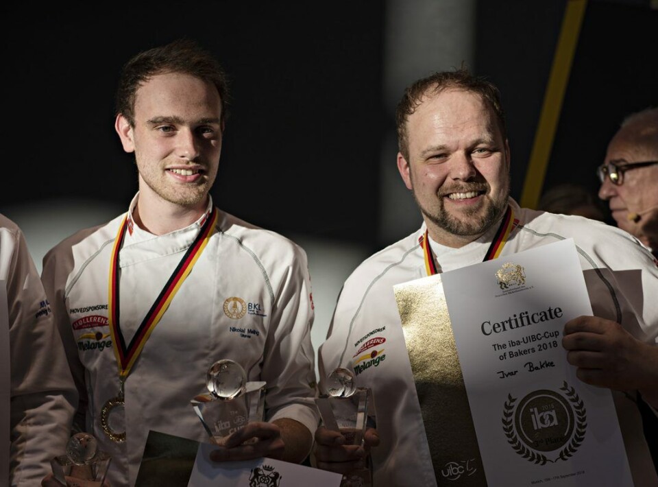 Norges bakergutter, Nikolai Meling og Ivar Bakke, tok en sterk tredjeplass i iba UIBC-cup for bakere. Norges bakergutter, Nikolai Meling og Ivar Bakke, tok en sterk tredjeplass i iba UIBC-cup for bakere.