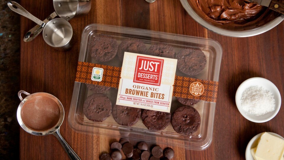 Mindre og sunnere: Det San Fransisco-baserte bakeriet Just Desserts selger små organiske fullkorns-browniebiter. Mindre og sunnere: Det San Fransisco-baserte bakeriet Just Desserts selger små organiske fullkorns-browniebiter.