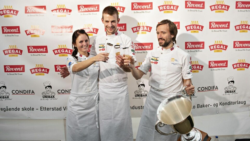 Trude Brendehaug, Jonathan Burt og Fredrik Lønne sørget for norsk gull i Nordic Bakery Cup 2019.
