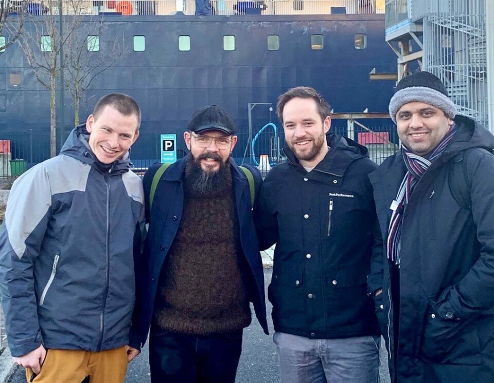 Dette er arbeidsutvalget i NKB: F.V: Jermund Myklebust - Bakehuset - medlem, Andre Løvaas - Åpent Bakeri - medlem og representant i styret til BKLF, Thomas Valand - Tollboden Bakeri – leder og Billal Farooq, Bakehuset - medlem.