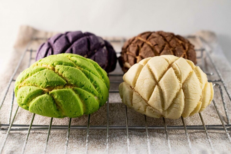 Japanske melonpan i ulike smaker. Japanske melonpan i ulike smaker.