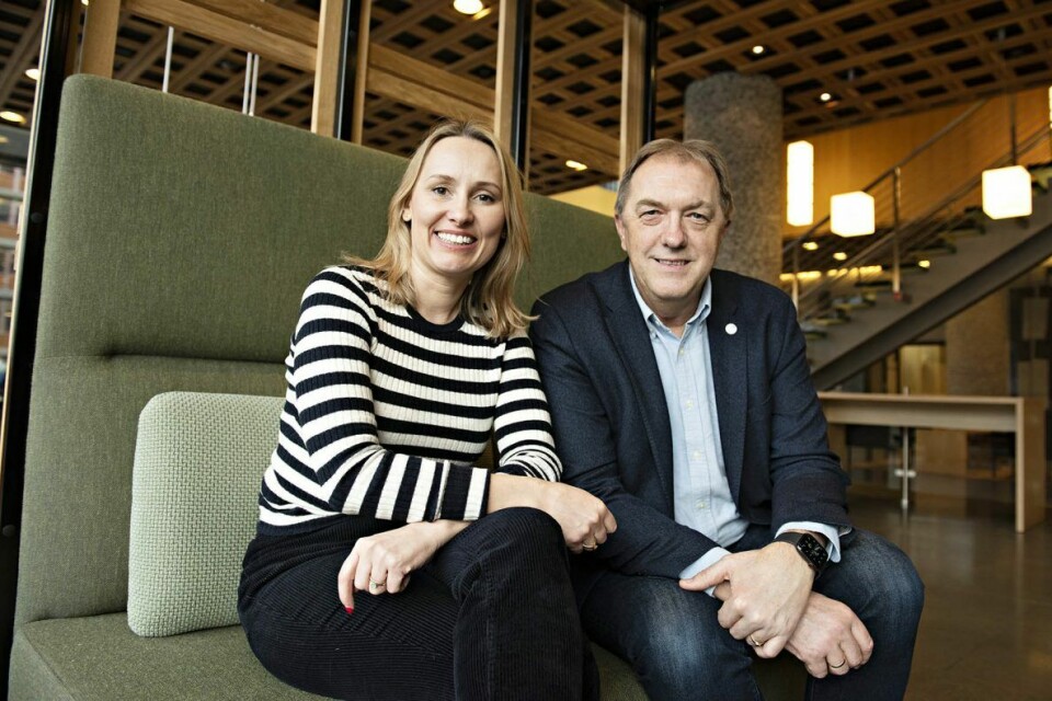 PU- og markedsdirektør i Mesterbakeren AS, Ina Ravnanger og Gunnar Bakke, direktør i BKLF, er begge fornøyd med den nye sponsoravtalen.