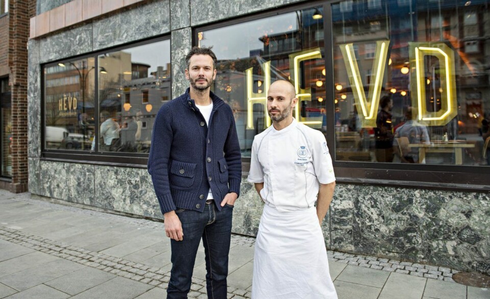 FINALIST: Hevd Håndverksbakeri i Trondheim. Fra venstre Michael Minervini og Emanuele Spreafico. FINALIST: Hevd Håndverksbakeri i Trondheim. Fra venstre Michael Minervini og Emanuele Spreafico.