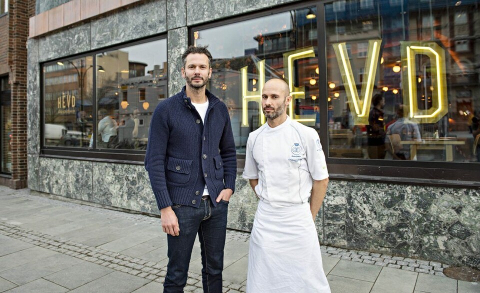 FINALIST: Hevd Håndverksbakeri i Trondheim. Fra venstre Michael Minervini og Emanuele Spreafico.