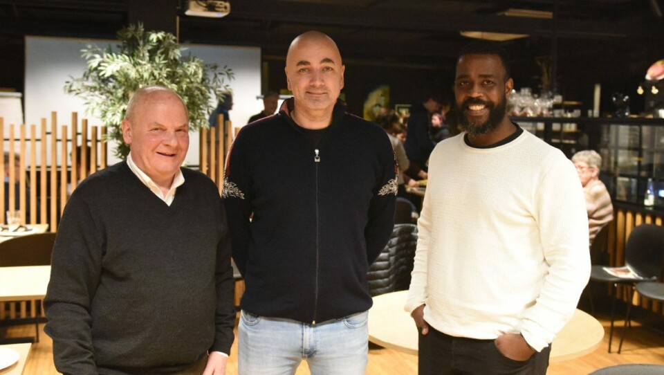 Glade kickoff-initiativtakere. Fra venstre Jan Rode, Morten Hol og Yusuf Mohamed. Glade kickoff-initiativtakere. Fra venstre Jan Rode, Morten Hol og Yusuf Mohamed.