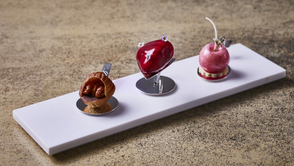 De Norske Kokkelandslagene -Senior sin petitfours i kokke-VM. De Norske Kokkelandslagene -Senior sin petitfours i kokke-VM.