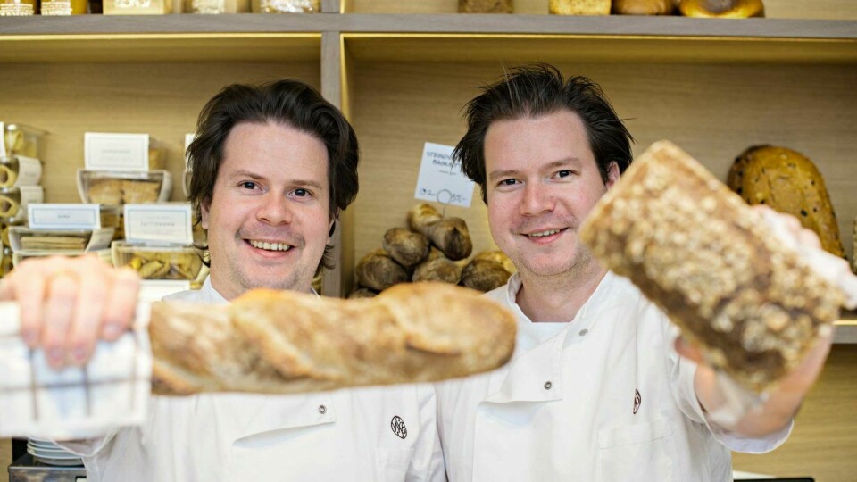 Carl Fredrik Samson og Per Christian Samson er stolte av å være 5. generasjon Samson som jobber i bakeriet.