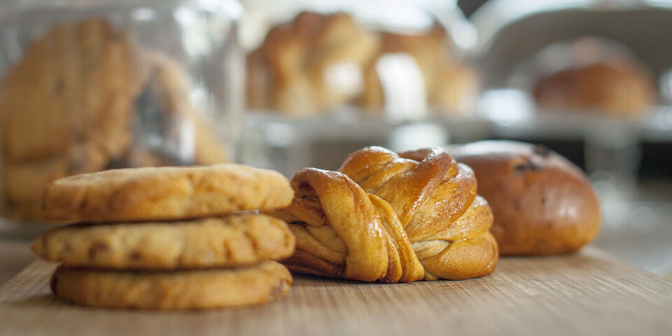 Cookies og boller står også på menyen i Kjøkkenhagen bakeri og kafe.