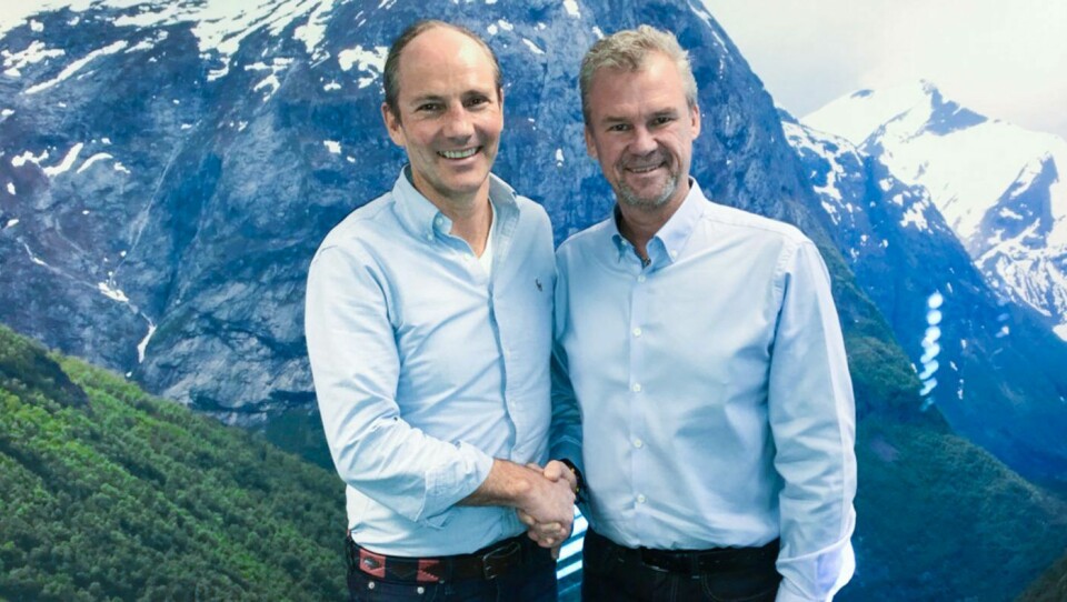Peter Larsson i Sveba-Dahlen og Dag Horni i Horni Baketeknikk har inngått et strategisk samarbeid der den svenske utstyrsprodusenten også blir medeier.