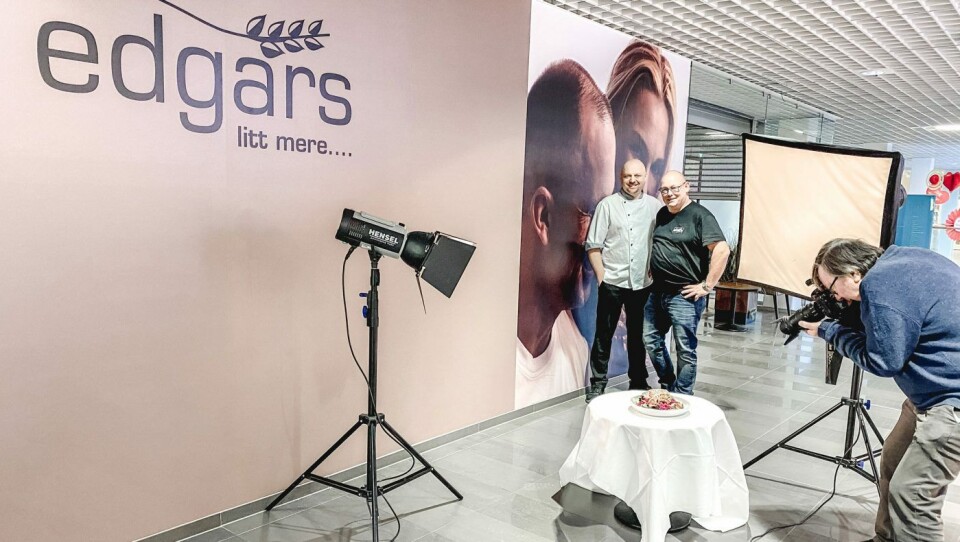 Markus Kobler og Rune Vindsetmo under åpningen av Edgars - litt mere.... på kjøpesenteret Alti Mandal.