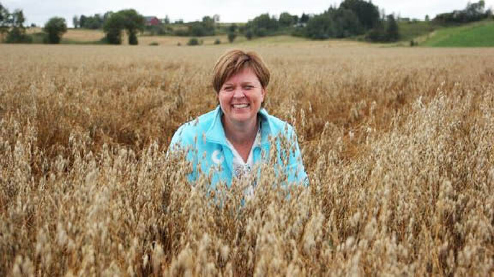 Eli Reistad, direktør for næringspolitikk og marknadsregulering hos Felleskjøpet Agri, er nøgd med at det i år vil vere over 70 prosent norsk korn i norske brød og andre norske produkt av korn.