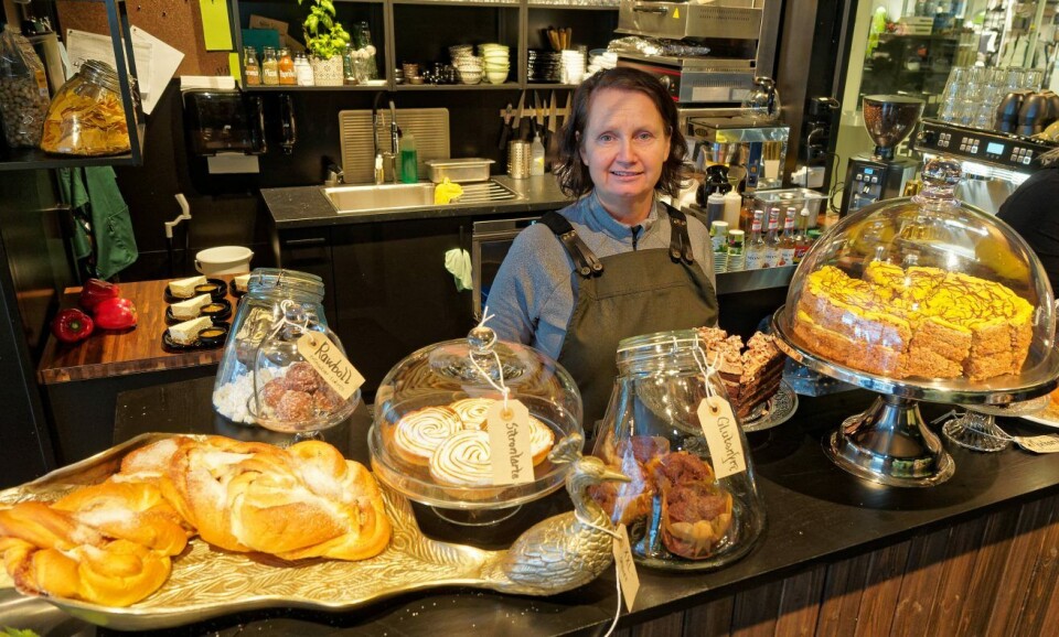 Marit Sletten bruker bakeriet i etasjen under til å levere, men Hos Olga skal det være et annet sortiment.