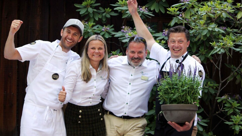 Lantmännen Unibake og Flying Culinary Circus på Unibakedagen 2018. Fra venstre: Mathias Spieler Bugge, Aina Hagen, Thomas Bjarkholm og Tor Jørgen Kramprud Arnesen.