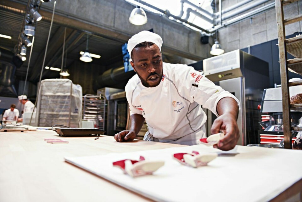 Yusuf Abdirahman Mohamed fikk hastverk med ferdigstilling av søtbaksten. Det gikk akkurat.