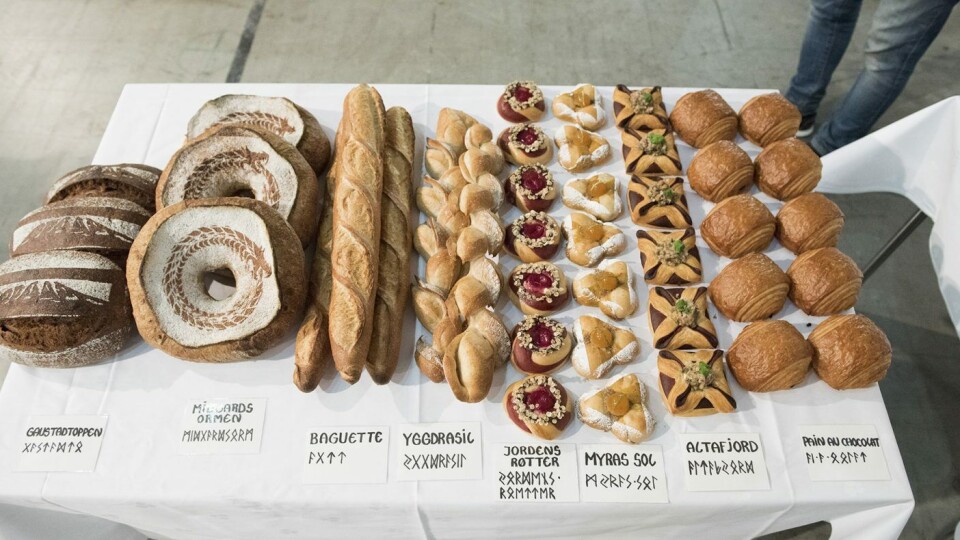 Produktbordet til Nikolai Meling fra NM i baking 2018 Produktbordet til Nikolai Meling fra NM i baking 2018