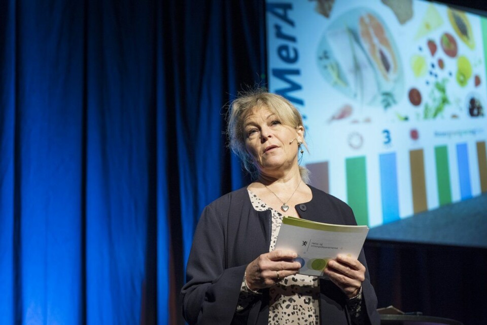 Eldre- og folkehelseminister, Åse Michaelsen åpnet #MerAv seminaret på Foodscape torsdag.