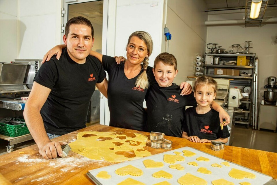 Djordje Nisevic, Camilla Maria Tang, Adam Nisevic og Sofia Nisevic er familien som står bak Grenland Bakeri & Conditori.