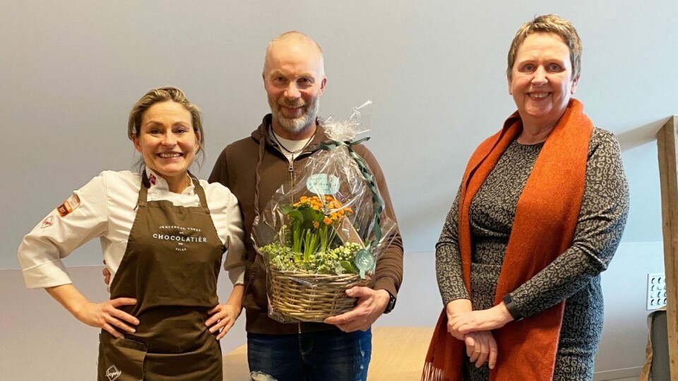 Iris og Eivind Aune, sammen med direktør for Innovasjon Norge Trøndelag, Vigdis Harsvik Iris og Eivind Aune, sammen med direktør for Innovasjon Norge Trøndelag, Vigdis Harsvik