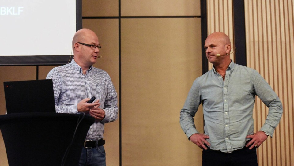 Kjetil Dale Aas fra BKLF og Trond Aam i Din Baker presenterte samarbeidsprosjektet om med fagbrev i salgsfaget.