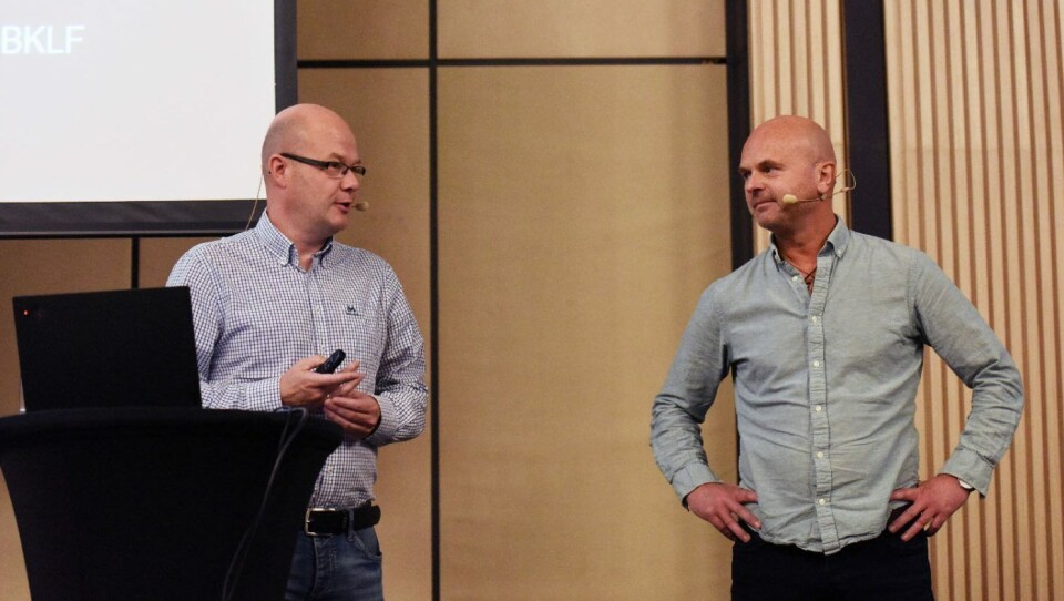 Kjetil Dale Aas fra BKLF og Trond Aam i Din Baker presenterte samarbeidsprosjektet om med fagbrev i salgsfaget. Kjetil Dale Aas fra BKLF og Trond Aam i Din Baker presenterte samarbeidsprosjektet om med fagbrev i salgsfaget.