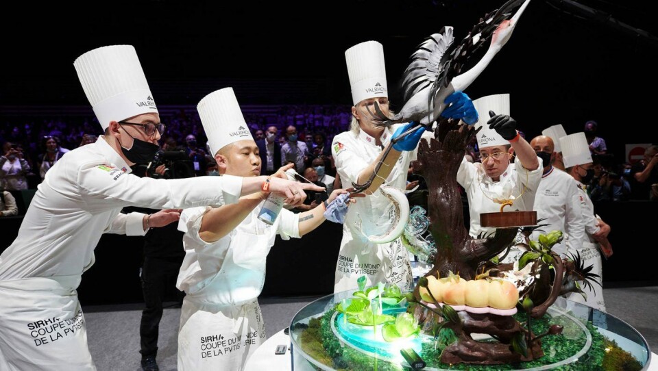Det britiske laget i aksjon under finalen i Coupe du Monde de la Pâtisserie for to år siden.