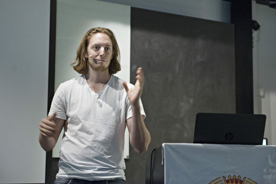 Pontus Blomberg presenterte bakeriet Handwerk på BKLFs fagkonferanse lørdag.