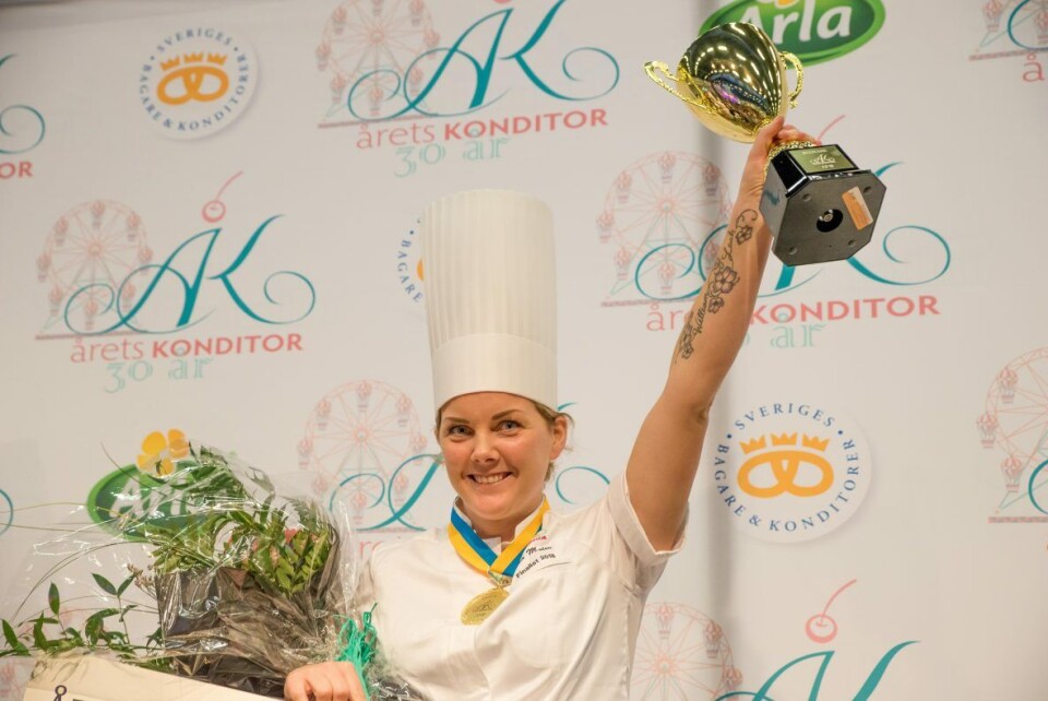 Disa Molin fra Göteborg er kåret til Årets Konditor 2018 i Sverige.