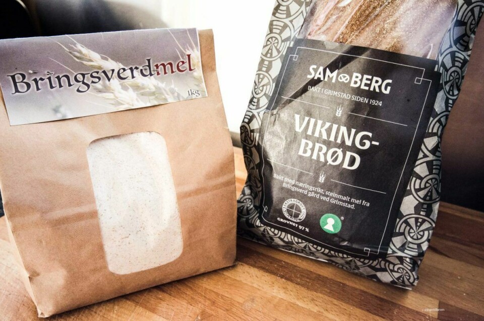 Vikingbrød er et resultat av samarbeidet mellom bakeriet Sam Berg og kornbonden Tor Helge Arnevik, som driver Bringsverd gård. Foto: OBK