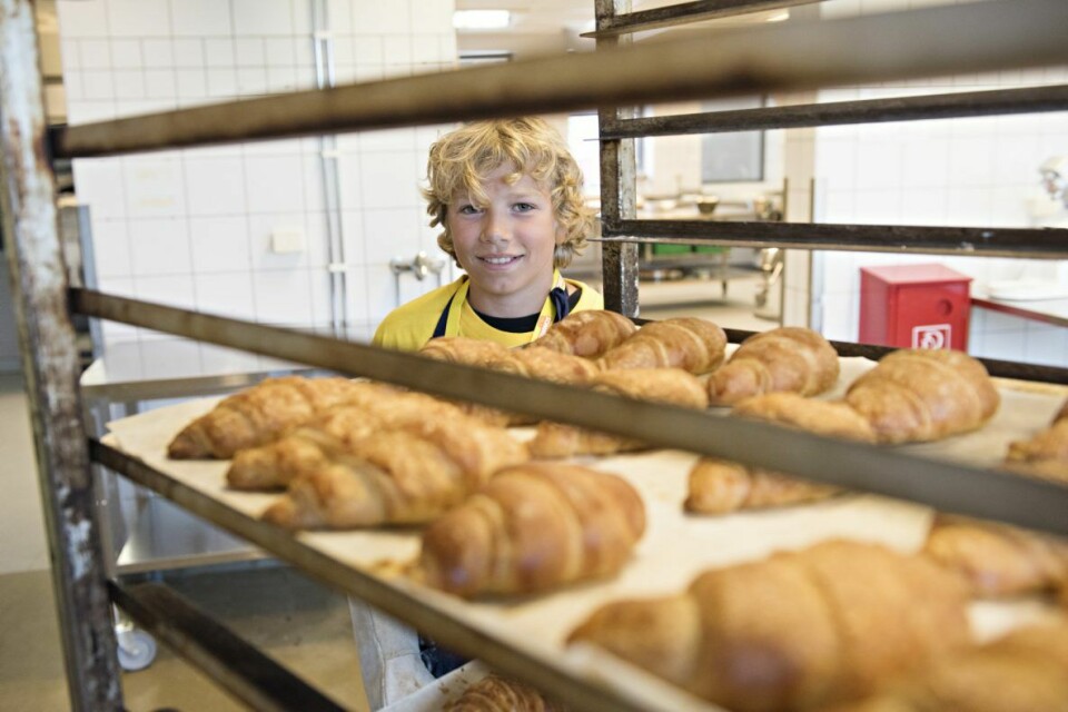 Tor Øystein (14 år fra Engebråten Skole) liker å bake, men tror ikke det skal bli hans fremtidige yrke.