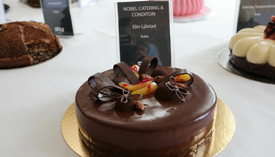 Elin Ljåstad fra Nobel Catering og Conditori ble tredje best i kategorien kake.