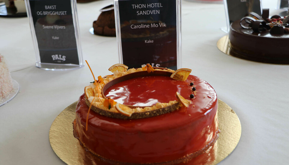 Caroline Mo Vik fra Thon Hotel Sandven deltok med denne kaken. Caroline er også utøver på Konditorlandslaget.