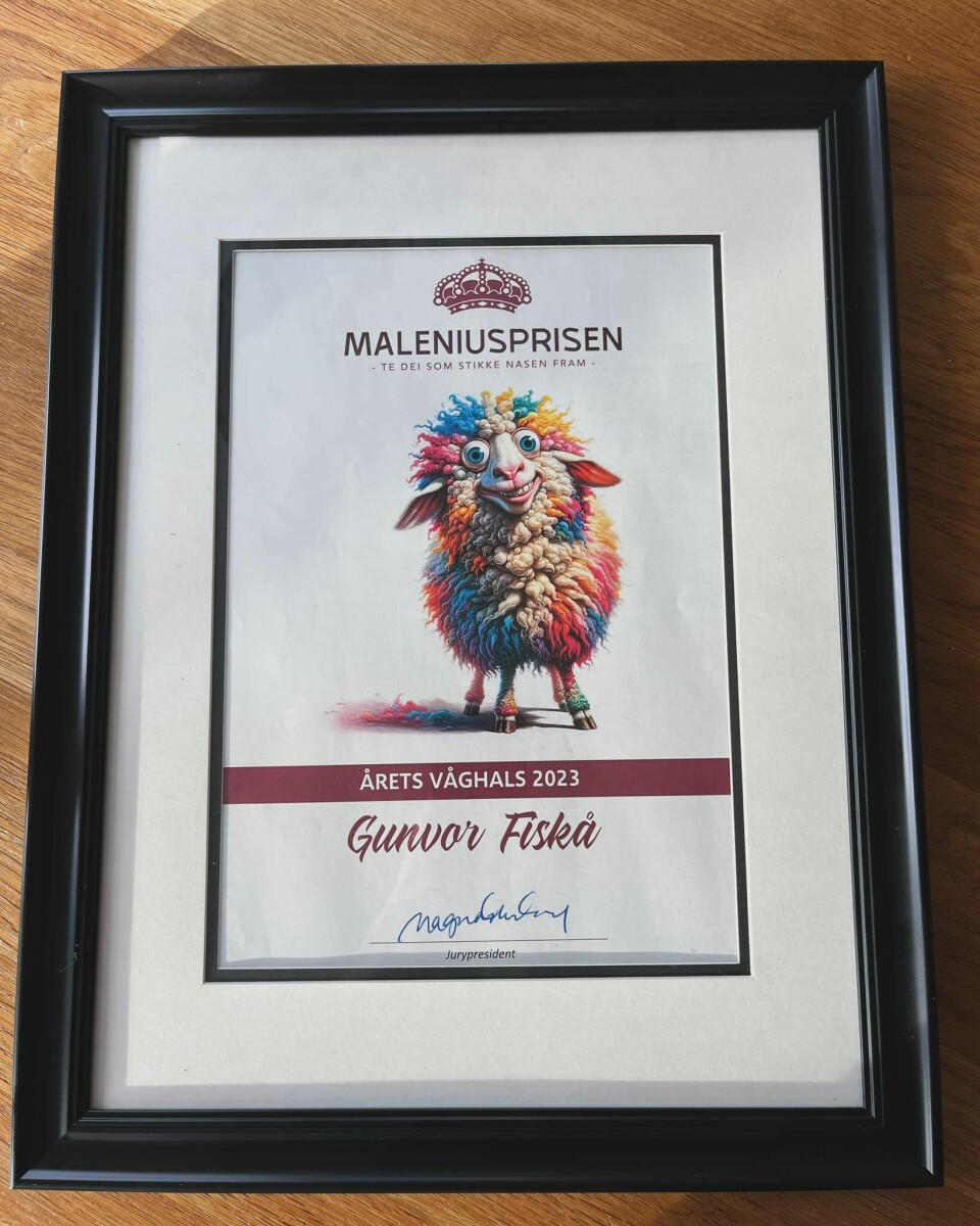 Gunvor Fiskå har fått Maleniusprisen og blitt kåret til Årets Våghals 2023.