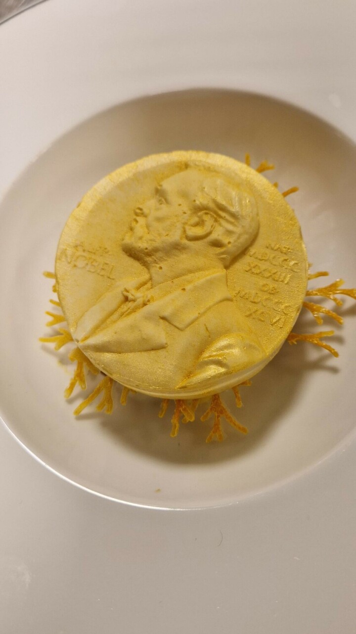 Parfait på brunet smør, aloevera gel, oabika og yoghurt financier.