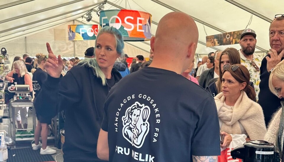 Trøndersk Matfestival: Folk strømmet til Fru Neliks stand for å få smake på ekte krønsj.