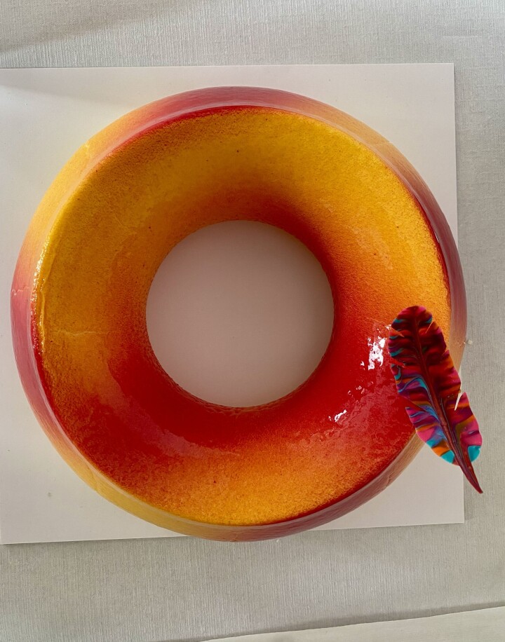 Piotr Rogalas kake kom på tredjeplass. Han jobber til daglig i konditoriet Fjær Konfekt på Skøyen.