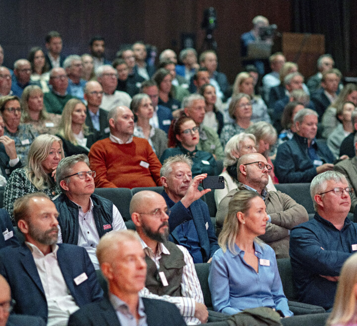 Fullsatt sal under Møllerens Inspirasjonsdag 2024 på Nasjonalmuseet.