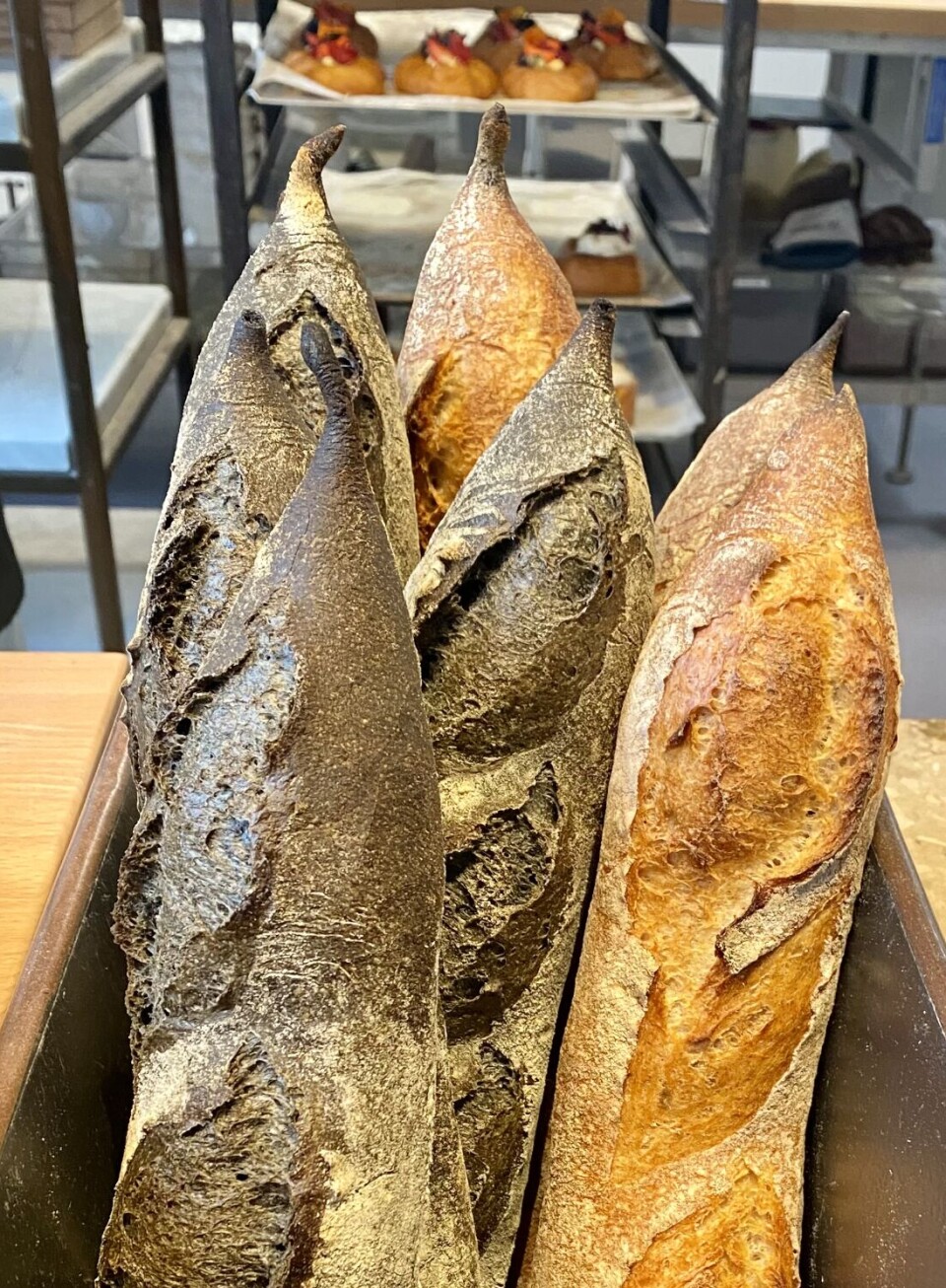 Kullbaguetter og vanlige baguetter.
