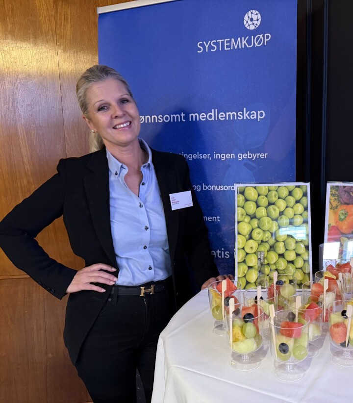 Én levering: – Det er dyrt å bruke mange ulike leverandører. Vi kan levere alt som bakeriene trenger, til og med frukt og grønt, sa Line Helen Bottegård fra Systemkjøp AS