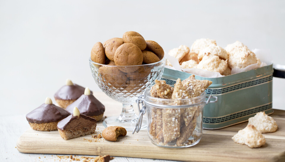 Sarah Bernhardt, brune pinner, pepperkaker og kokosmakroner er blant nordmenns julekakefavoritter.