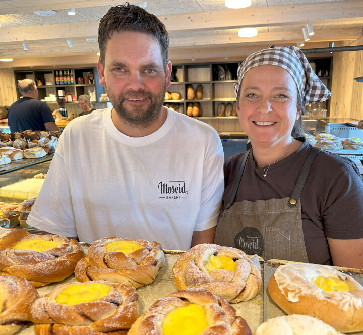 Knut Arne Moseid og Hedli Moseid i Moseid Bakeri kan glede seg over å kunne kalle seg Kristiansands beste bakeri etter en solid seier i Fedrelandsvennens kåring.