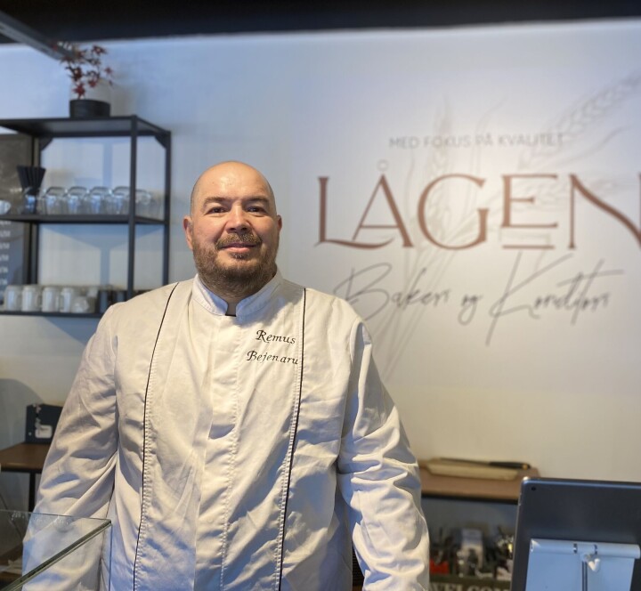 Remus Bejenaru er daglig leder og gründer av Lågen Bakeri og Konditori i Kongsberg.