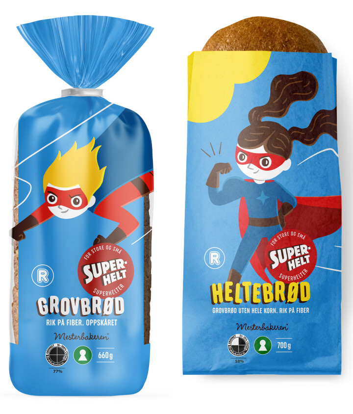 I løpet av fjoråret ble det solgt over 3,8 millioner Superhelt-brød i butikkene. Det gjør grovbrødet, som produseres av Mesterbakeren, til dagligvarekjedens klart mest solgte brød i hele 2024.
