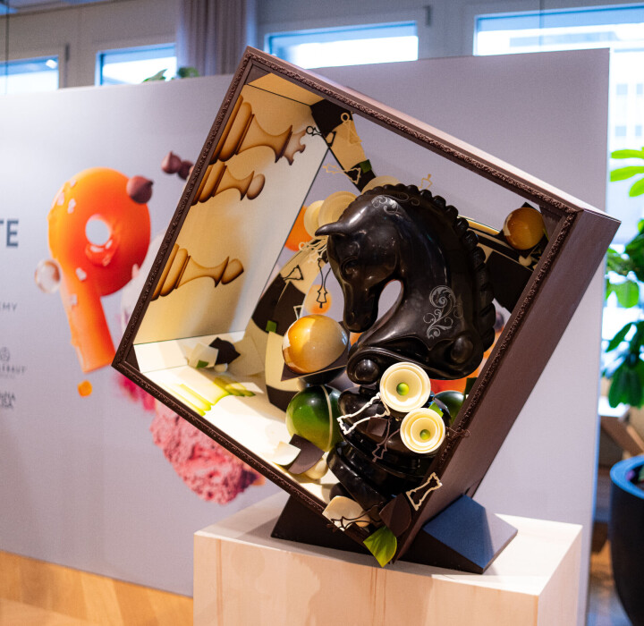 'Play' er temaet for denne runden av World Chocolate Masters, og i den sveitsiske delfinalen hadde en av deltakerne hentet inspirasjon fra sjakkspill.