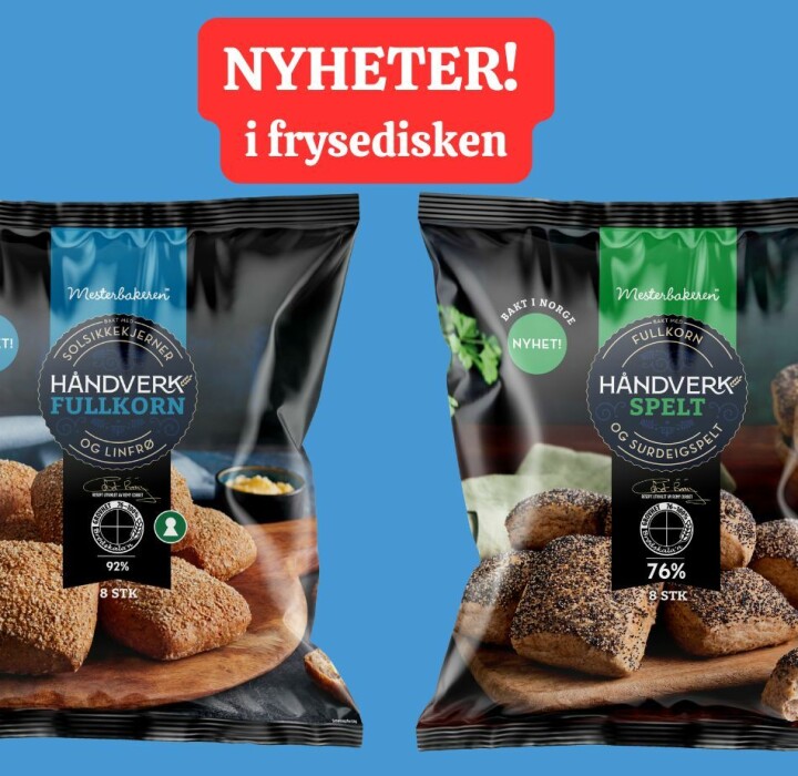 Mesterbakeren har lansert nye produkter for frysedisken.