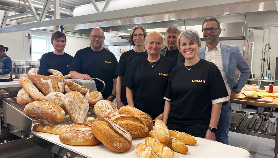 Fornøyd gjeng fra Goman: Fra venstre Mariann Jahr, Ole Morten Bævre, Hanne Abildgaard, Heidi Berg, Trond Gunnar Andersen, Elin Beate Holsæther og Erlend Kjelsen.