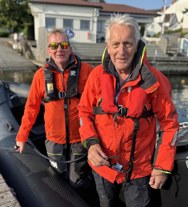 Axel Brun og Ronny Nordby har knekt koden for å lokke havørn i Drøbaksundet.
