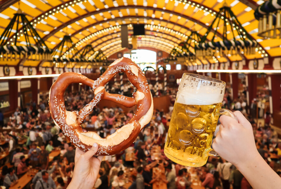 Pretzels og øl hører med på en klassisk oktoberfest.